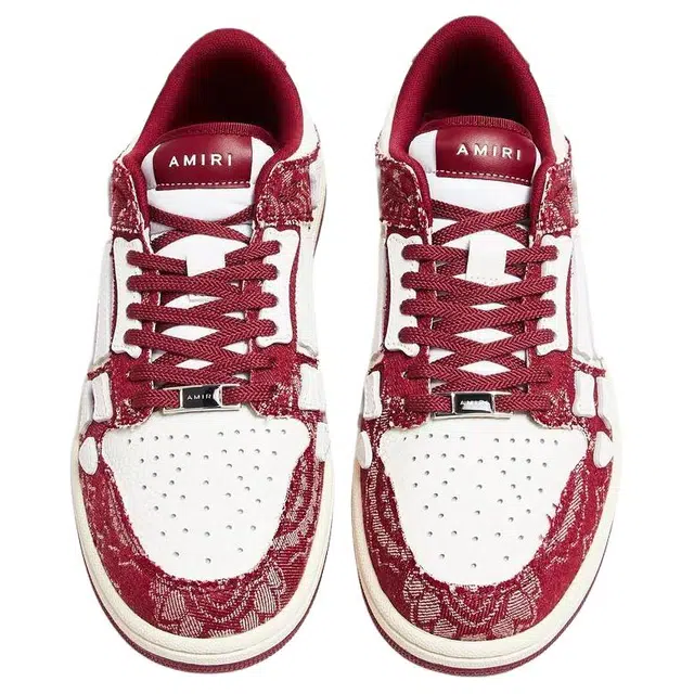 AMIRI Skel-Top Low White Red