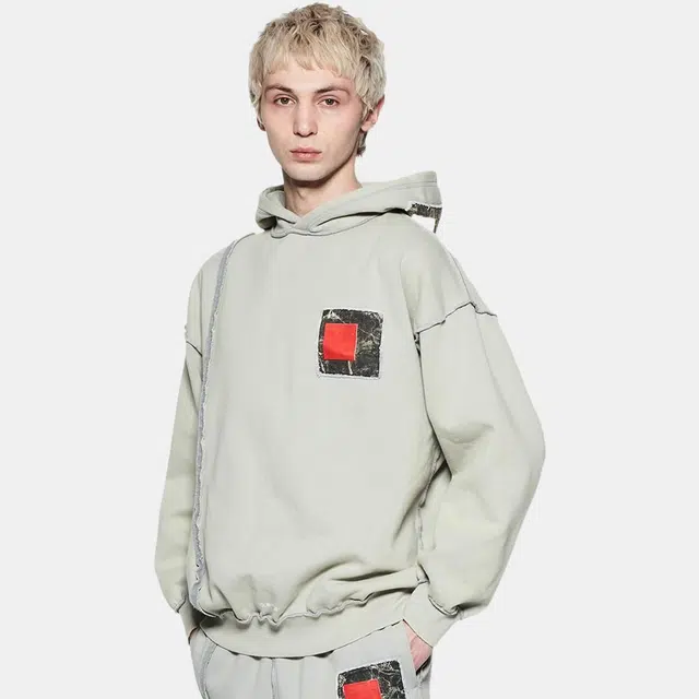 A-COLD-WALL* Marble Print Hoodie Cold Grey