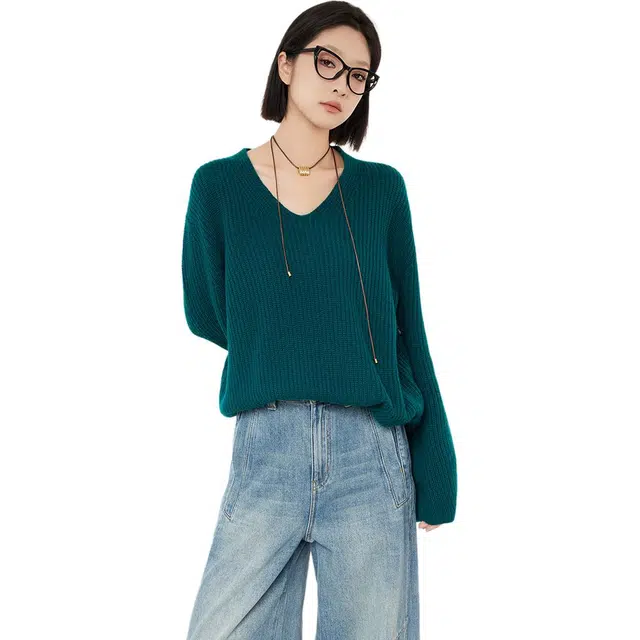 美洋 羊绒羊毛元宝针毛衣 女款