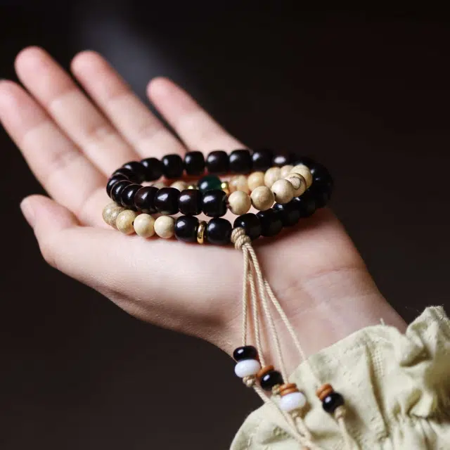 爵倾 水墨丹青来财 黑檀 珠串 男女同款情侣款