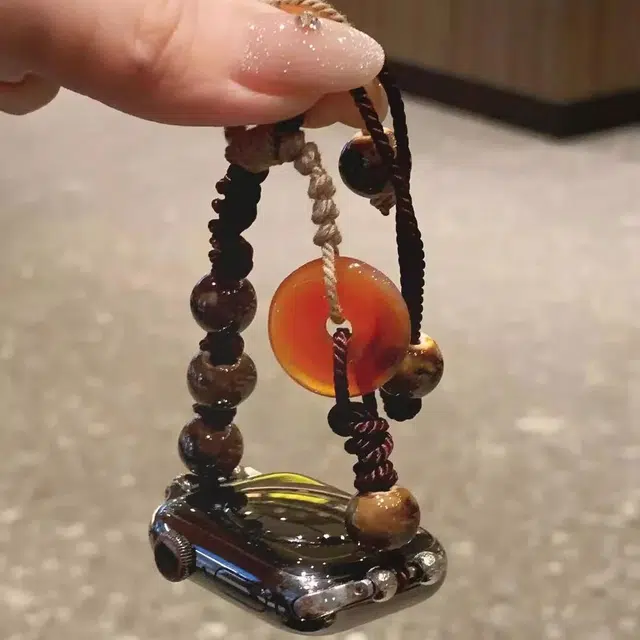 卫欣 表带 苹果适用 串珠材质 编织腕带男女通用