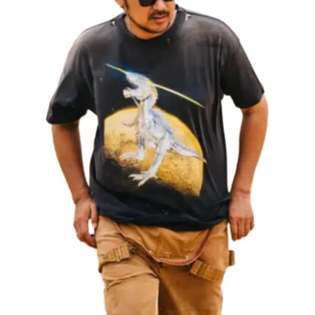 SAINT Mxxxxxx x Hajime Sorayama FW25 Dinosaur Print Tee