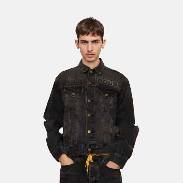 Drew House FW22 Flame Series Denim Jacket Black