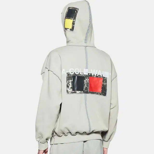 A-COLD-WALL* Marble Print Hoodie Cold Grey