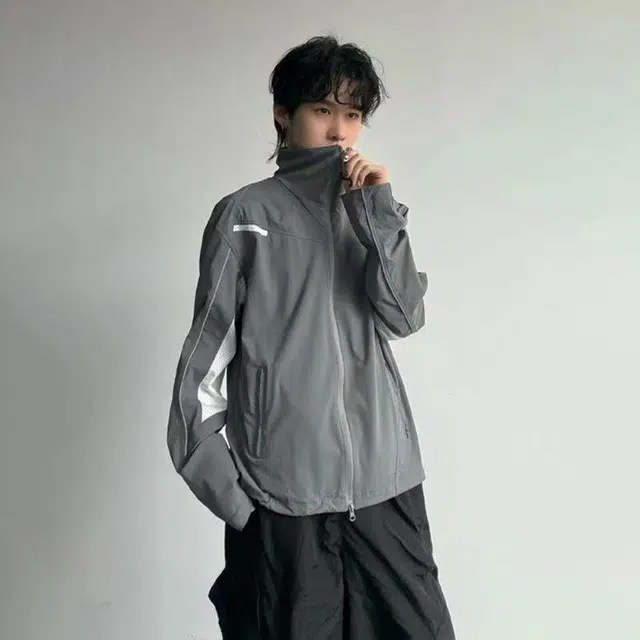 哲源 美式速干透气排汗健身运动立领轻薄外套网眼反光线条运动户外钓鱼 凉感耐磨超轻透气速干防静电防晒服 男女同款