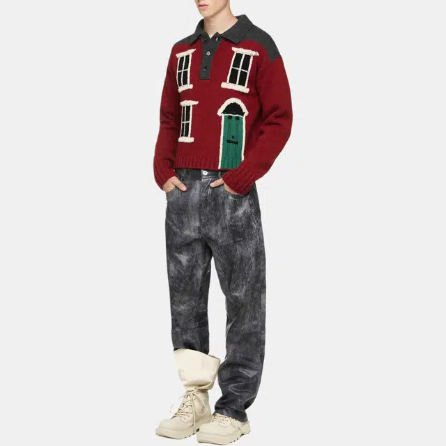 JW Anderson FW24 Brick Red Sweater