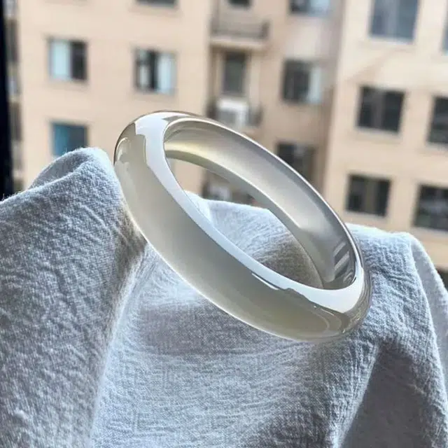 识恩 新中式国潮风复古汉服款民族风 小众设计高级感气质轻奢日常优雅清冷通透大气温柔 玉髓 玉石手镯 女款