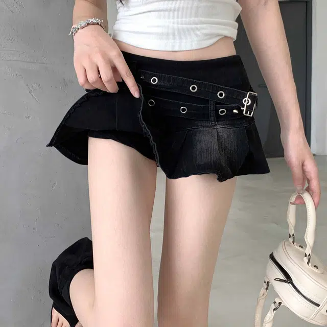 珠蒂美 通勤百搭休闲舒适牛仔短裙 女款