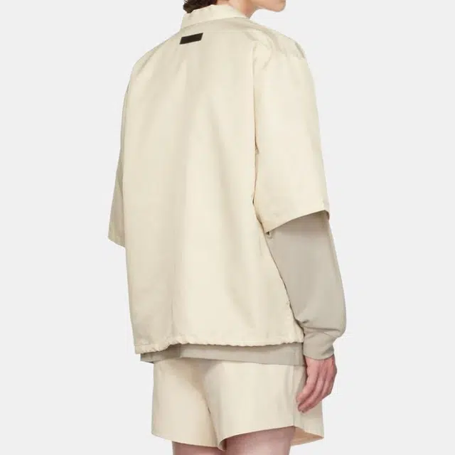 Fear of God Essentials FW22 Ss Nylon Shirt Egg Shell