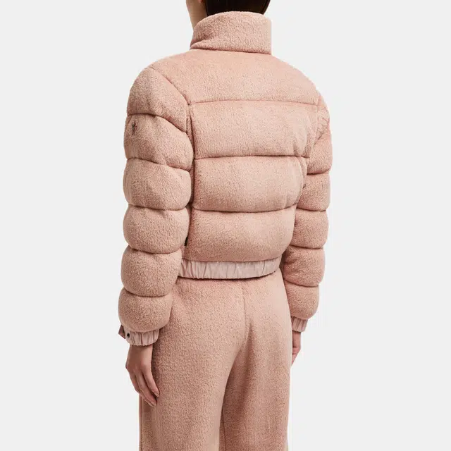 Moncler Short Zip Down Jacket Pink