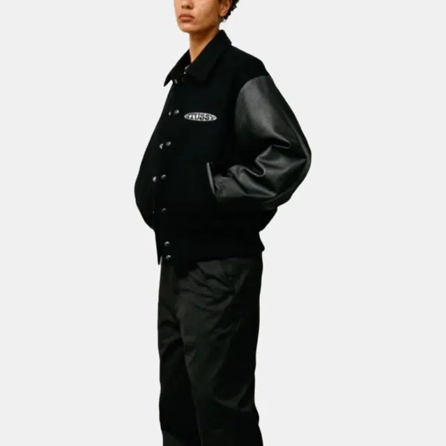 Stussy FW25 GLOBE VARSITY JACKET
