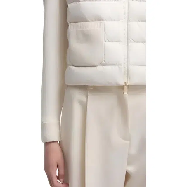 Moncler Padded Corduroy Padded Wool Zip-Up Cardigan