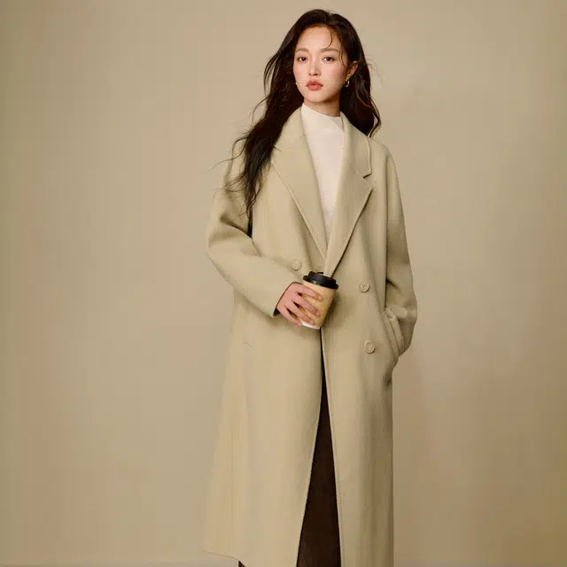 茵曼 舒适时尚休闲厚实质感保暖气质宝藏显瘦冬季平价毛呢时尚氛围大衣 女款