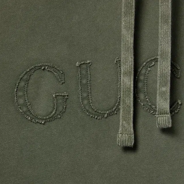 GUCCI FW24 Embroidered Cotton Sweatshirt Forest Green