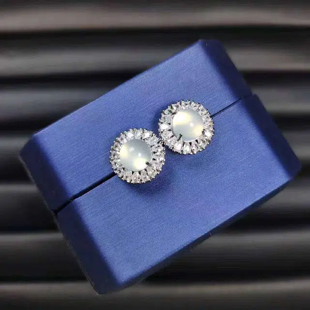 识恩 白月光轻奢复古国风气质民族风汉服优雅小众清冷高级感温婉细腻#好运 玉髓 耳钉 女款