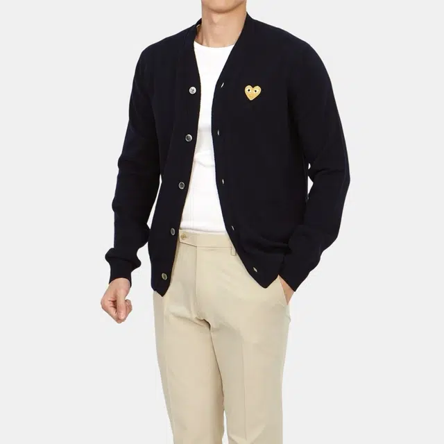 CDG Play Cardigan Blue