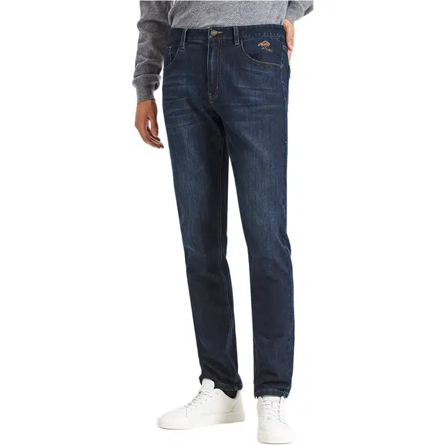 才子 商务休闲直筒牛仔裤 男款