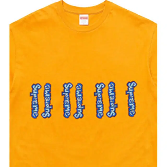 Supreme SS18 Gonz Logo Tee Mustard LogoT