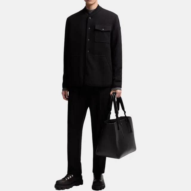 Moncler Wool Boucl Shirt Jacket
