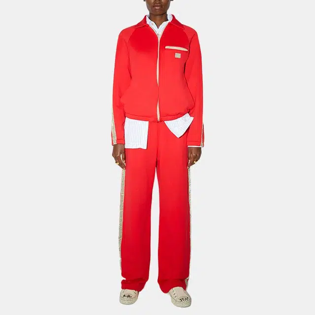 Acne Studios SS22 Zip Collar Jacket Red