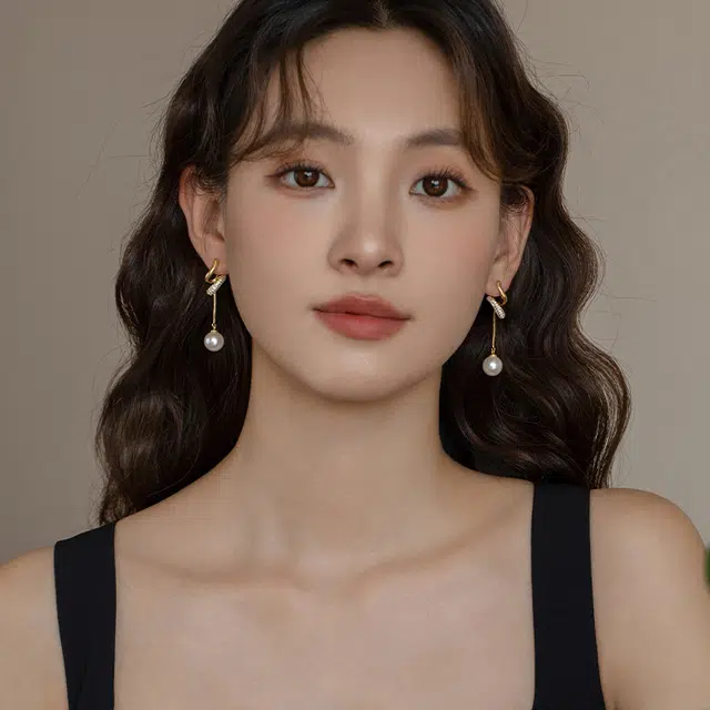 韵系 法式高级感长款流苏珍珠 轻奢小众设计 耳环 女款