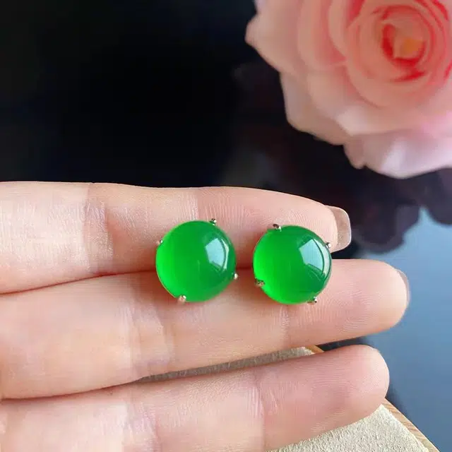 识恩 简约精致轻奢复古国风气质优雅小众清冷高级感温婉细腻#好运 玉髓 耳钉 男女同款情侣款