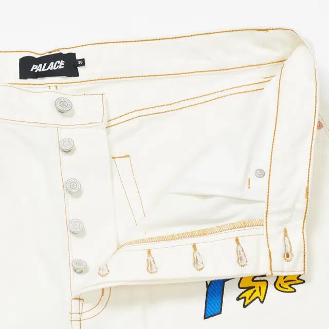 PALACE FW22 Duck Print Jeans White