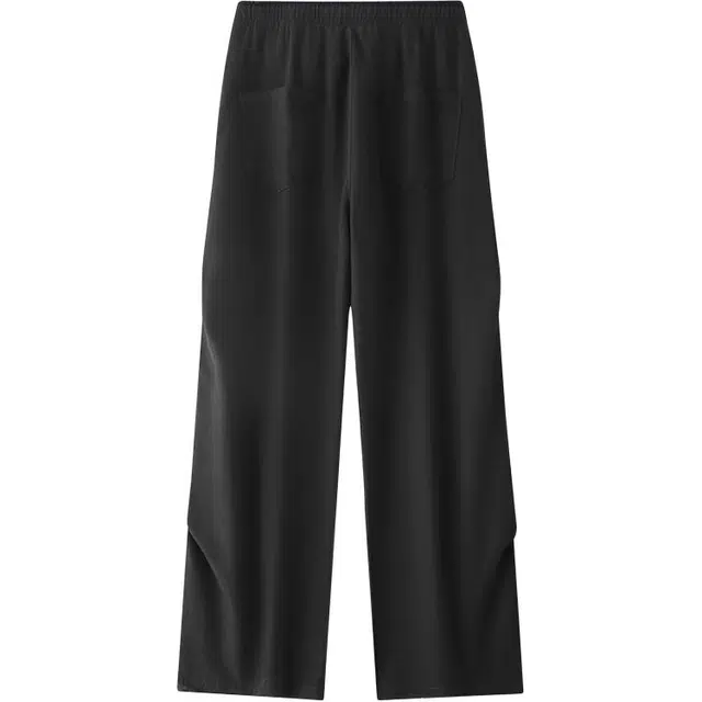 特斯型 美式薄款做旧水洗褶皱直筒宽松潮流松紧腰休闲牛仔裤 男女同款