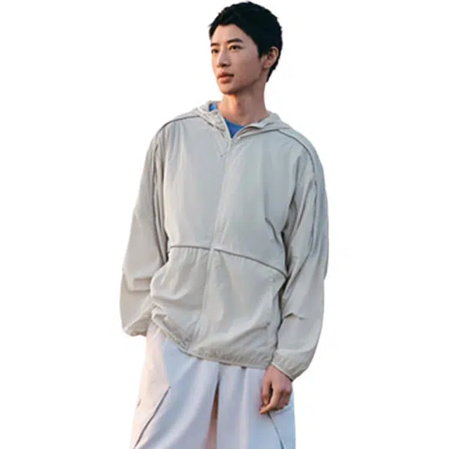 森马 户外骑车轻量凉感三防连帽防晒服 男款