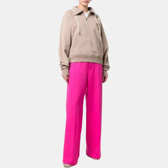 AMIPARIS SS22 Logo Zip Pullover Beige