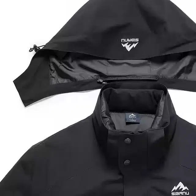 斯巴奴 可拆内胆加厚白鸭绒纯色可脱卸帽百搭羽绒服 男款