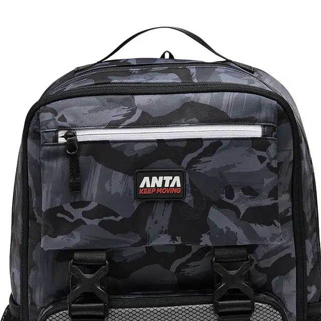 安踏儿童 减负护脊大容量防水 织物 双肩包 常规 中小童 黑色