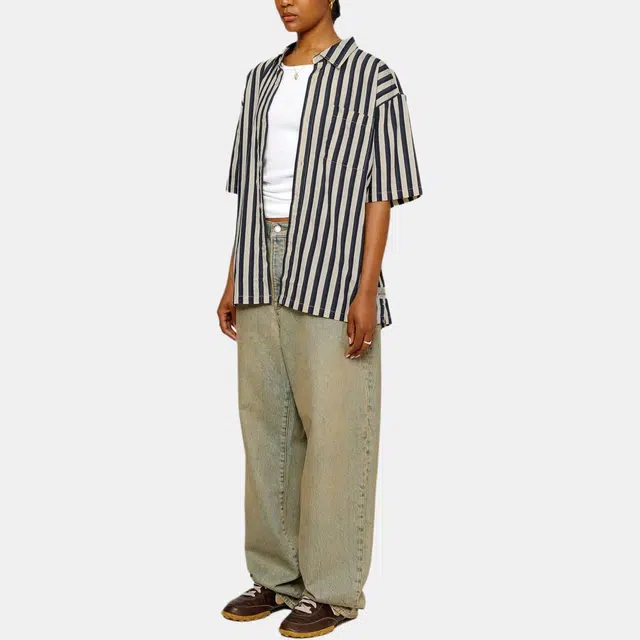 Stussy SS24 BOXY FLAT HEM SHIRT STRIPED