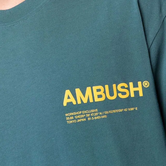 AMBUSH Logo Print T-Shirt Blue