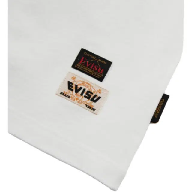 EVISU Slogan And Poster Print Loose Fit T-Shirt LogoT