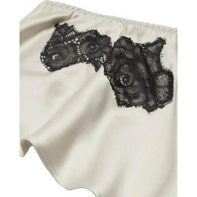 Victoria's Secret Floral Lace V-Neck Cami Set Beige