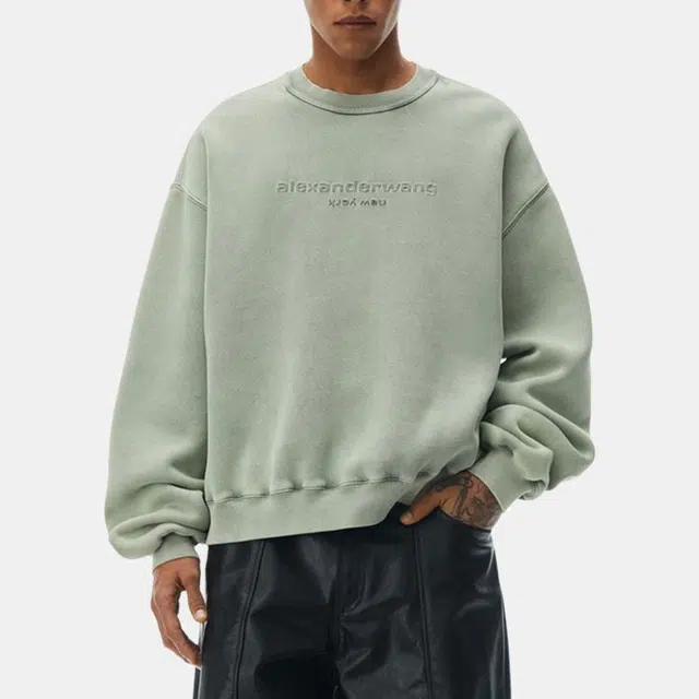 Alexander Wang Acid Wash Green Sweatshirt