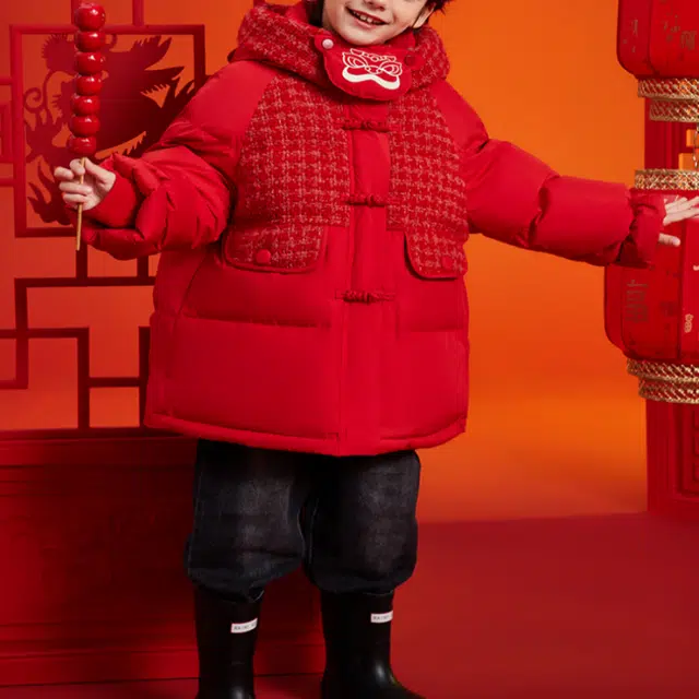 鸭鸭 亲子系列 柔软舒适保暖羽绒服 青少年
