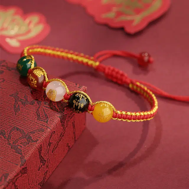 浮笙梦 五路财神手绳#好运 玛瑙 饰品 男女同款情侣款