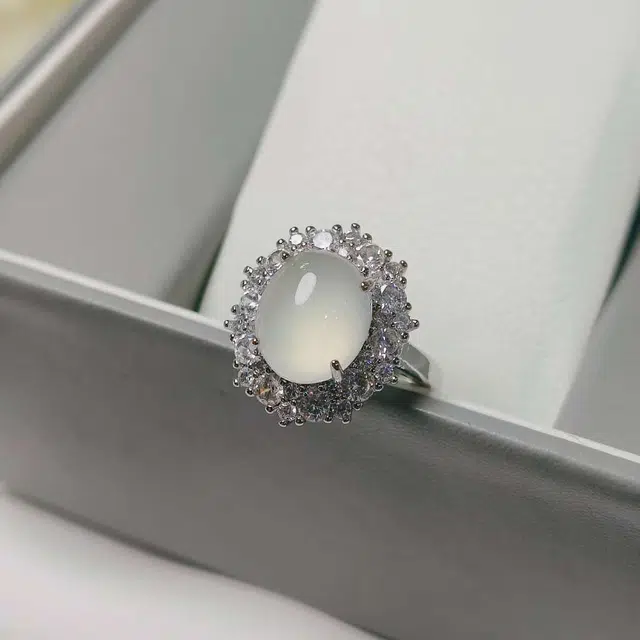 识恩 白月光复古红本命年 森系甜美通勤百搭气质时尚优雅文艺小众设计#好运 玉髓 戒指 女款