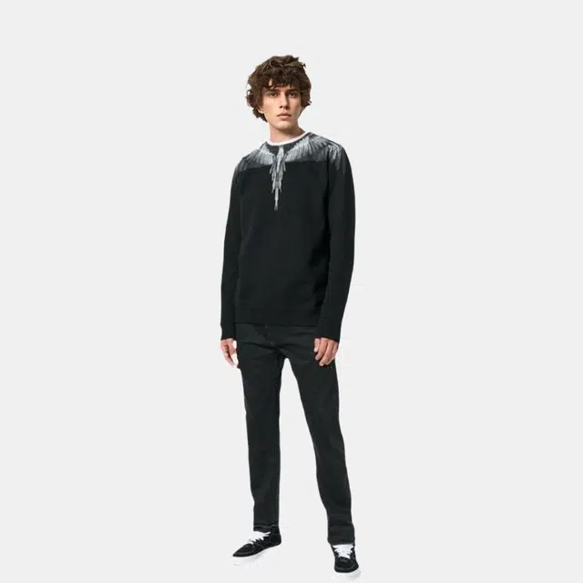 Marcelo Burlon Feather Crewneck Sweatshirt Black