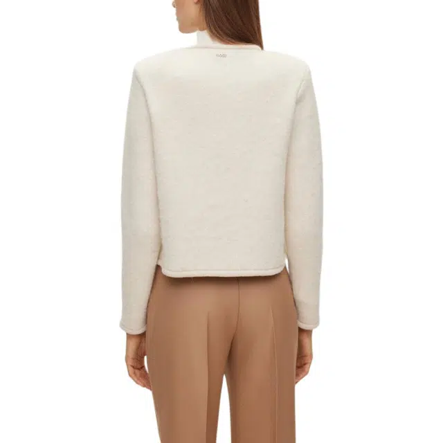 HUGO BOSS Open-Front Cardigan With Buttoned Pockets