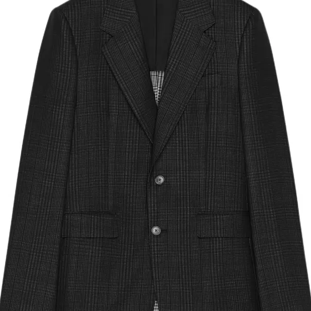 纪梵希 格纹翻领单排扣胸带长袖西装外套 男款