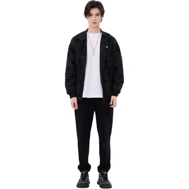 Boy London Letter Print Zip Jacket Black