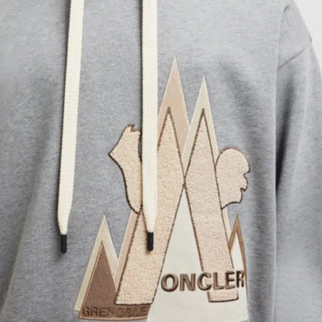 Moncler Logo Hoodie Gray