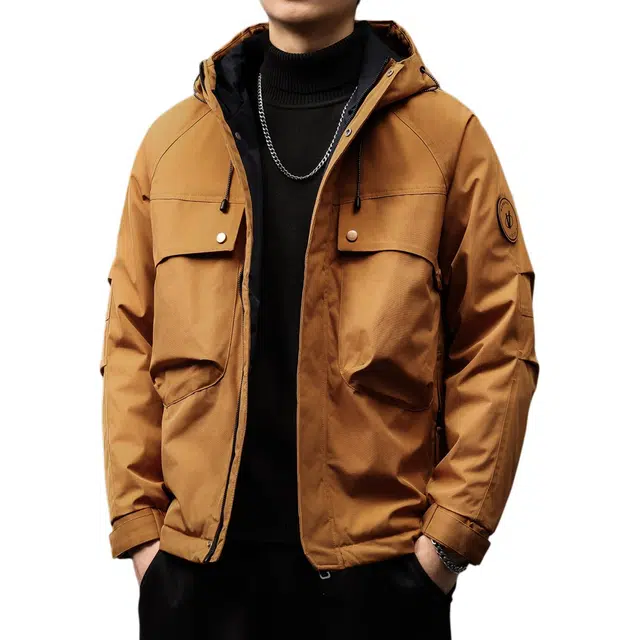 贵色  高端美式户外纯色  防水冲锋衣 男款