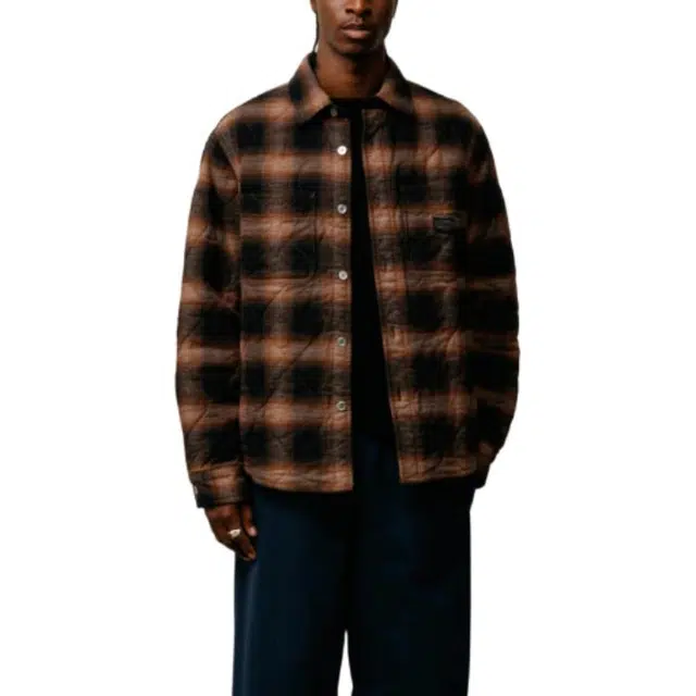 Stussy FW25 QUILTED PLAID SHIRT JACKET