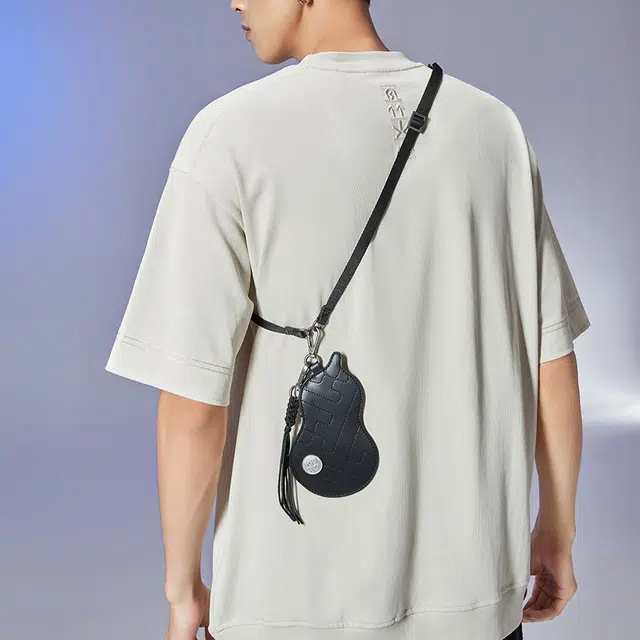 李宁 中国李宁 潮流发布走秀款斜挎葫芦包 黑色