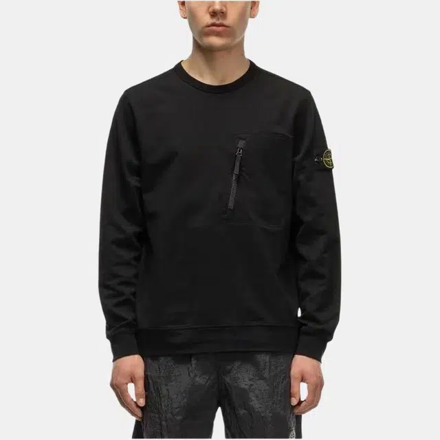 Stone Island SS23 Logo Crewneck Sweatshirt Black