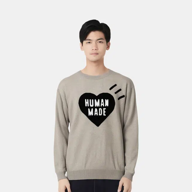 HUMAN MADE FW21 Heart Logo Pullover Sweater